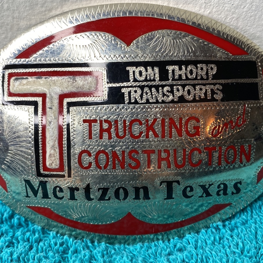 Vintage Metal belt buckle with advertising - Picture 6 of 7